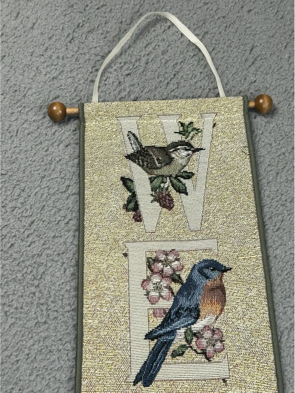 Nancy Shumaker Pallan Bird Watchers Welcome Home Woven Tapestry 6.75